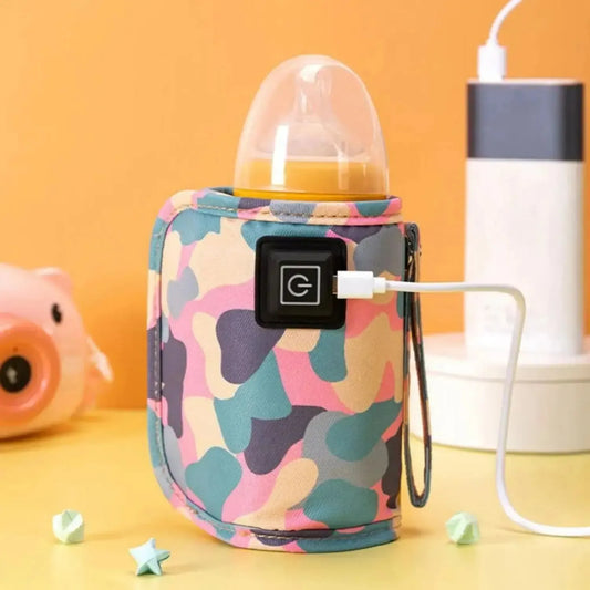 USB Milk Water Warmer Bottle Heater Travel Stroller Insulated Bag Baby Nursing Safe Kids Supplies for Outdoor Winter
